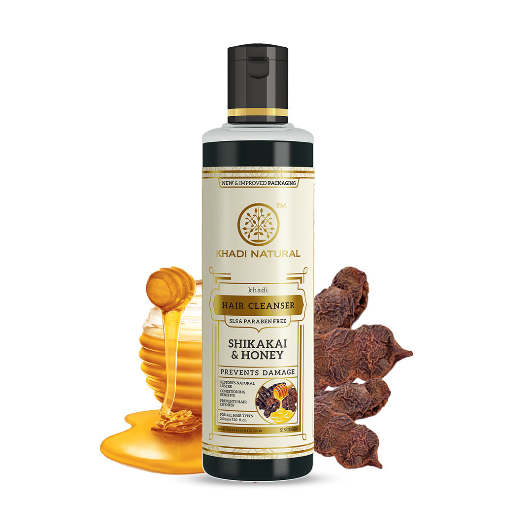 Khadi Natural Shikakai & Honey Hair Cleanser SLS & Paraben Free - 210ml
