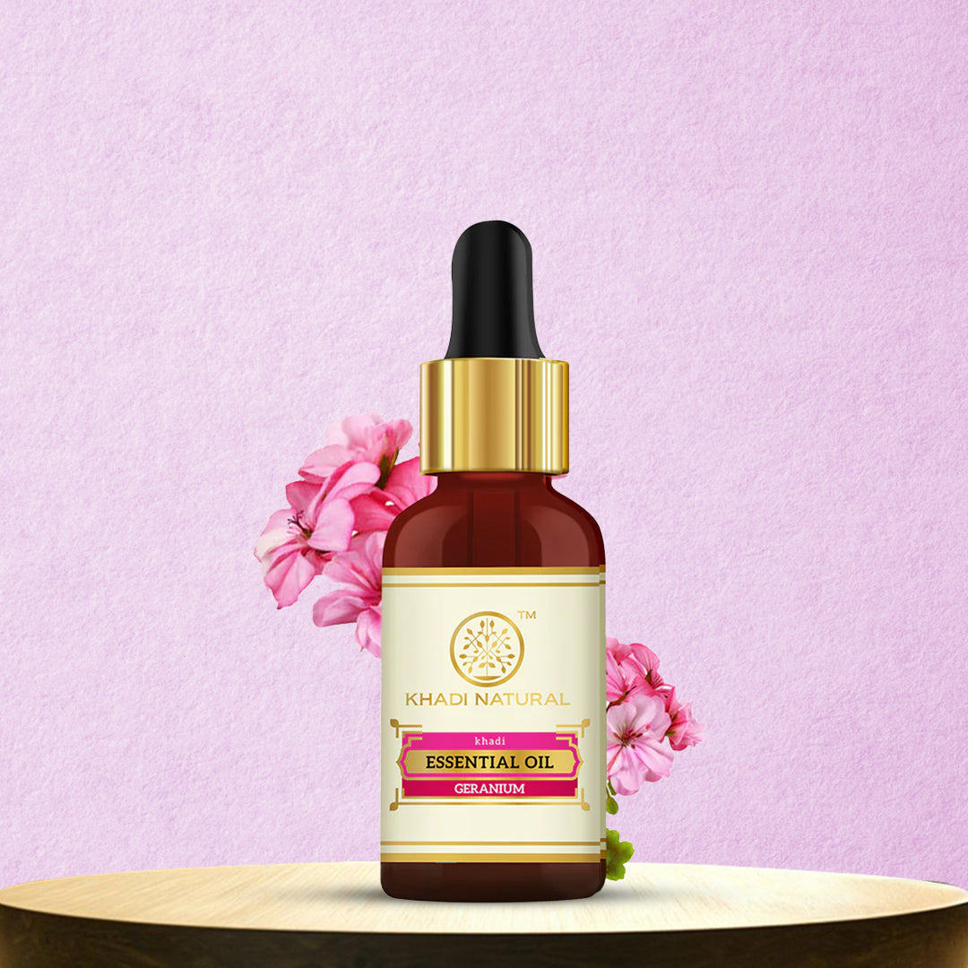Khadi Natural Herbal Geranium Essential Oil Sale - 15ml