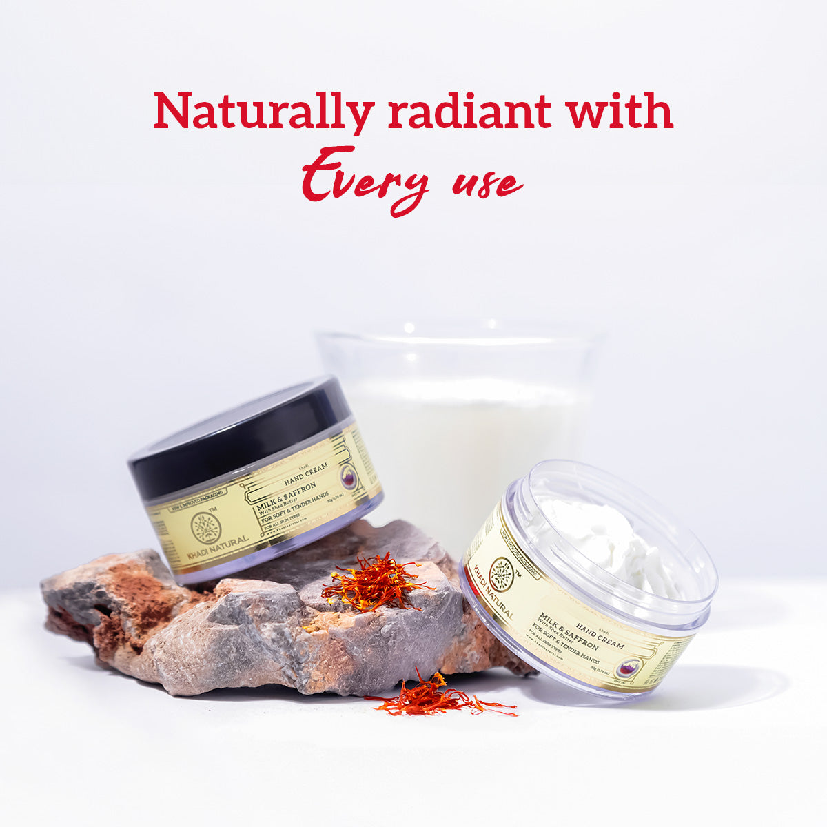 Khadi Natural Milk & Saffron Hand Cream - 50gm