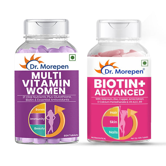 Dr Morpen Multivitamin Women And Biotin+ Advanced | Swadesiicart