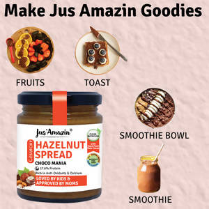 Jus Amazin Hazelnut Spread Crunchy - Choco Mania - Swadesiicart