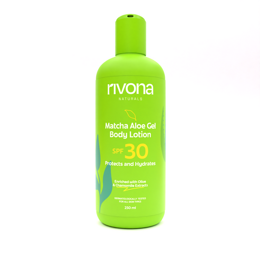 Rivona Naturals Matcha Aloe Gel Body Lotion with SPF 30 | Swadesiicart