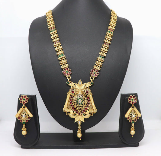Joban Fashion Brass With Rajwadi Polish Necklace Set | Swadesiicart