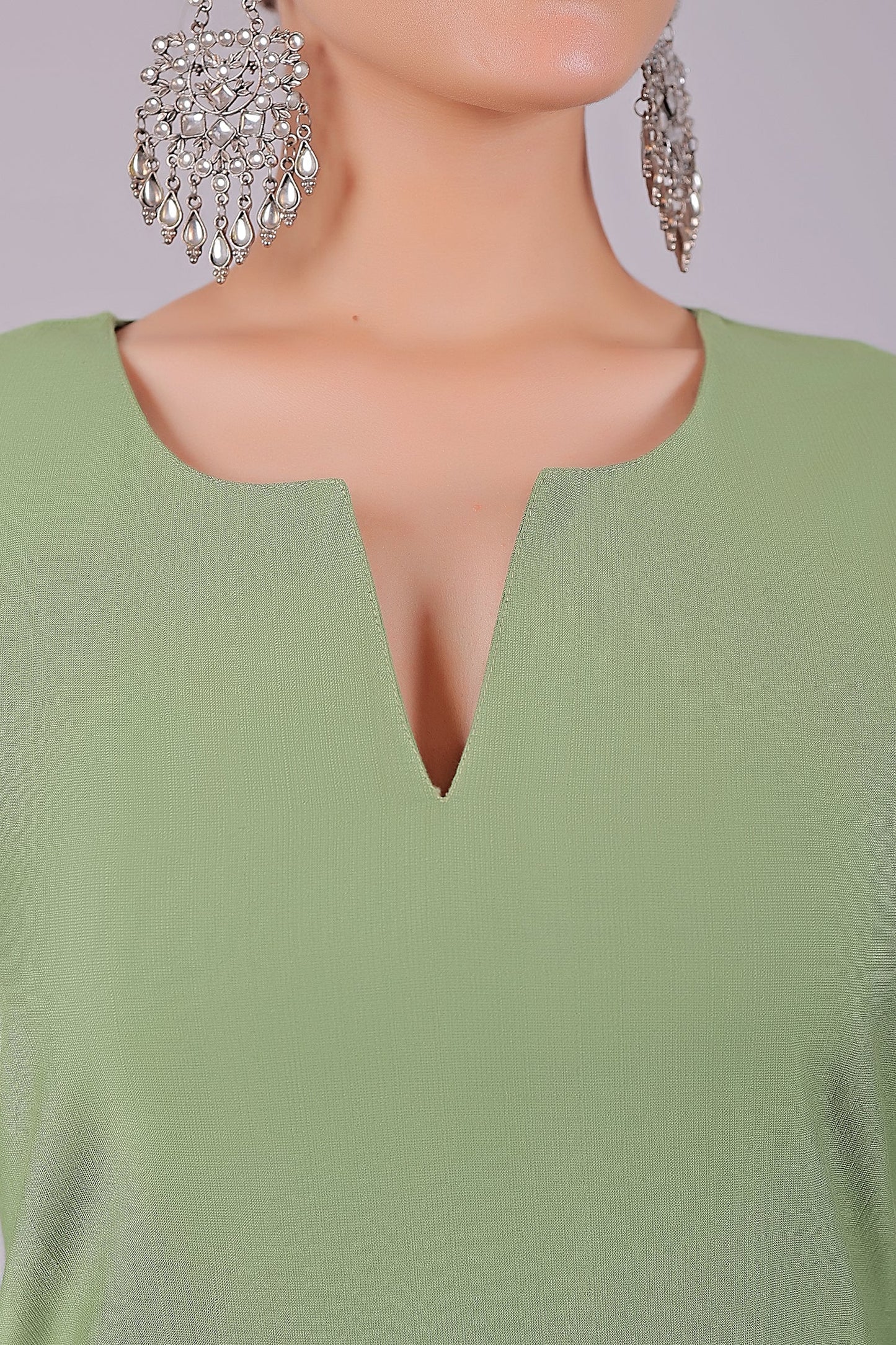 Bluesaanchi Women's Light Green Kurti Pajama Set | Swadesiicart
