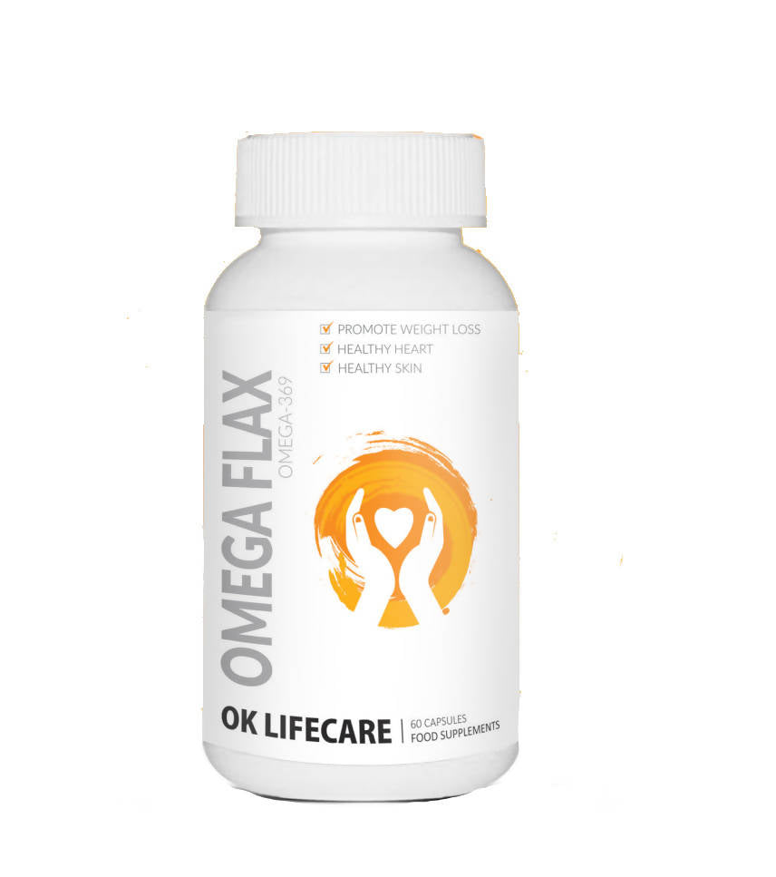 Ok Life Care Omega Flax Capsules | Swadesiicart