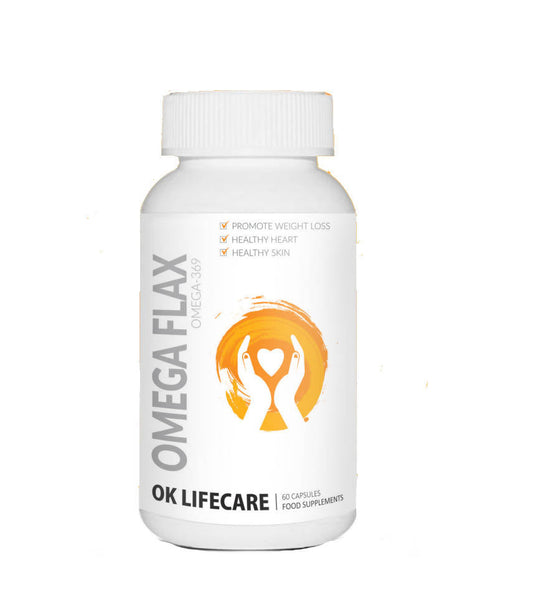 Ok Life Care Omega Flax Capsules | Swadesiicart