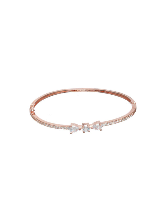 Priyaasi Women Rose Gold American Diamond Bracelet - Swadesiicart