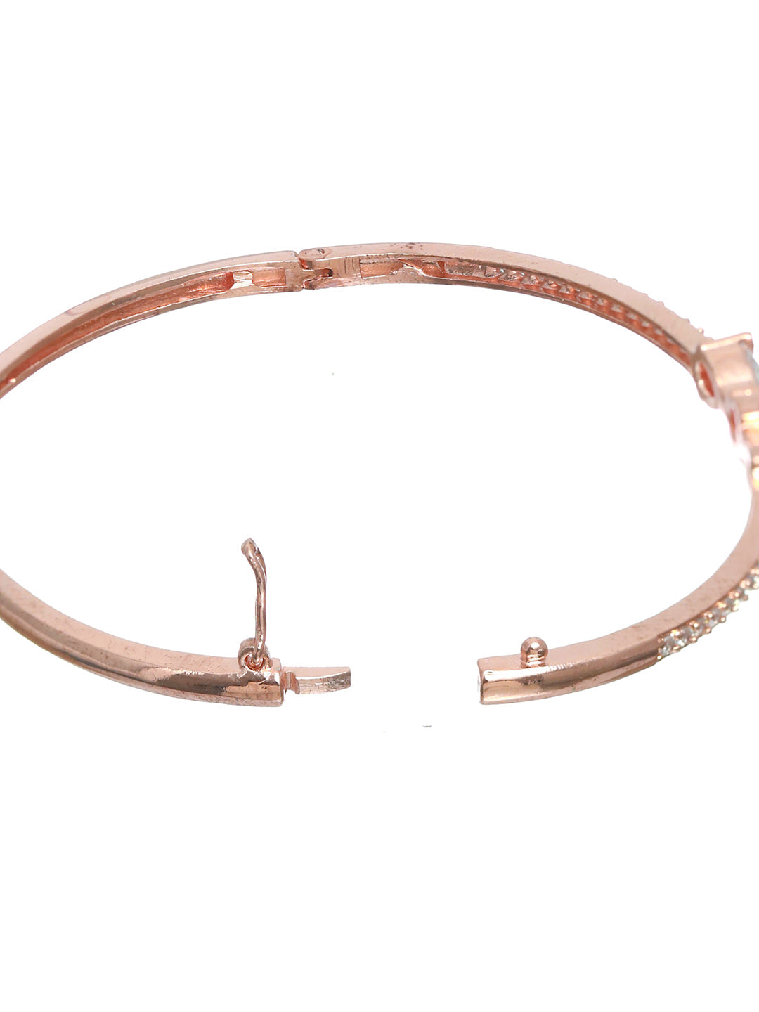 Priyaasi Women Rose Gold American Diamond Bracelet - Swadesiicart