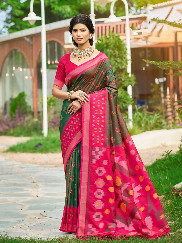 Shree Shyam Fashion Mehendi Soft Silk Saree