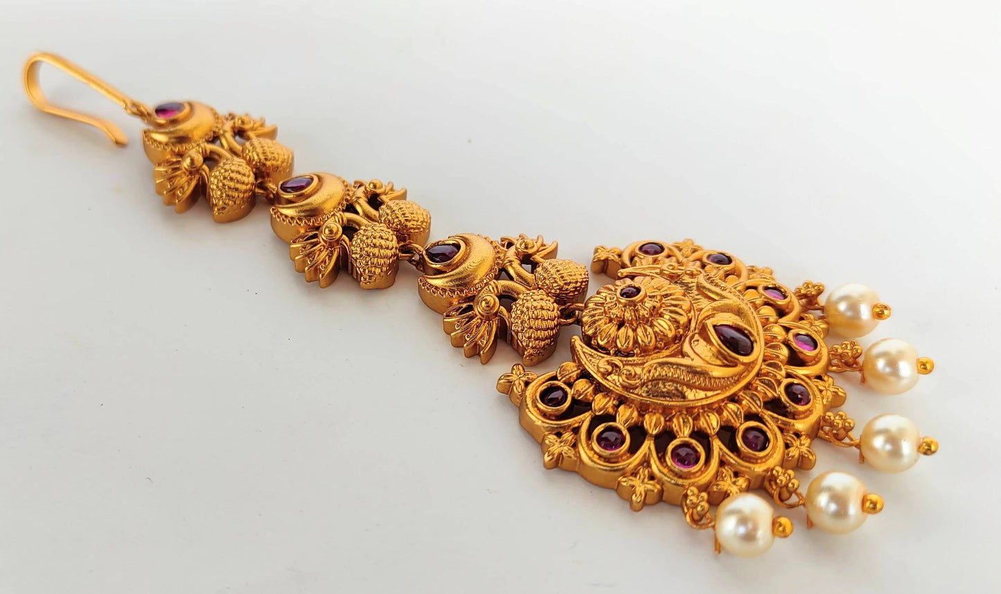 Matt Peacock Bridal Maang Tikka | Swadesiicart
