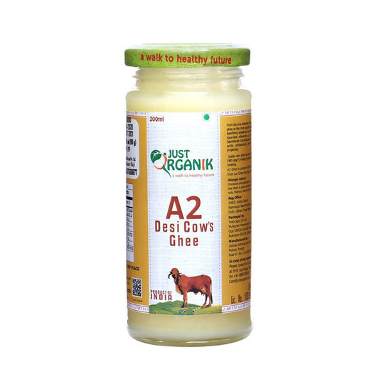 Just Organik A2 Desi Cow Ghee | A2 Ghee | 100% Desi Cow Ghee | Organic Grass Fed Cow's Desi Ghee | Swadesiicart