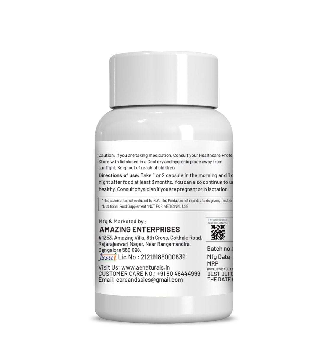 Ae Naturals Bilberry Capsules - Swadesiicart