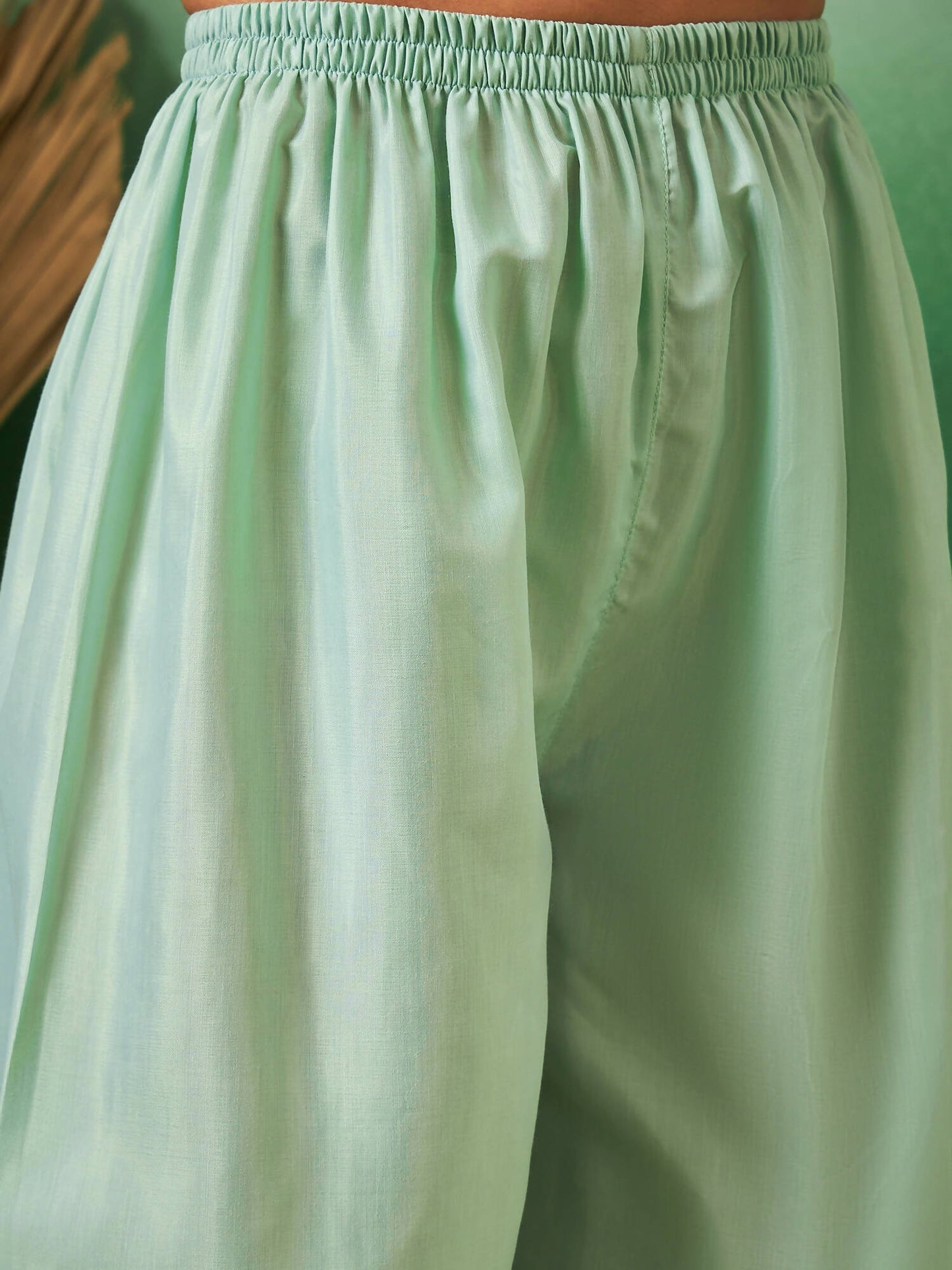 Sea Green Georgette Handwork Unstitched Dress Material - Hanika | Swadesiicart