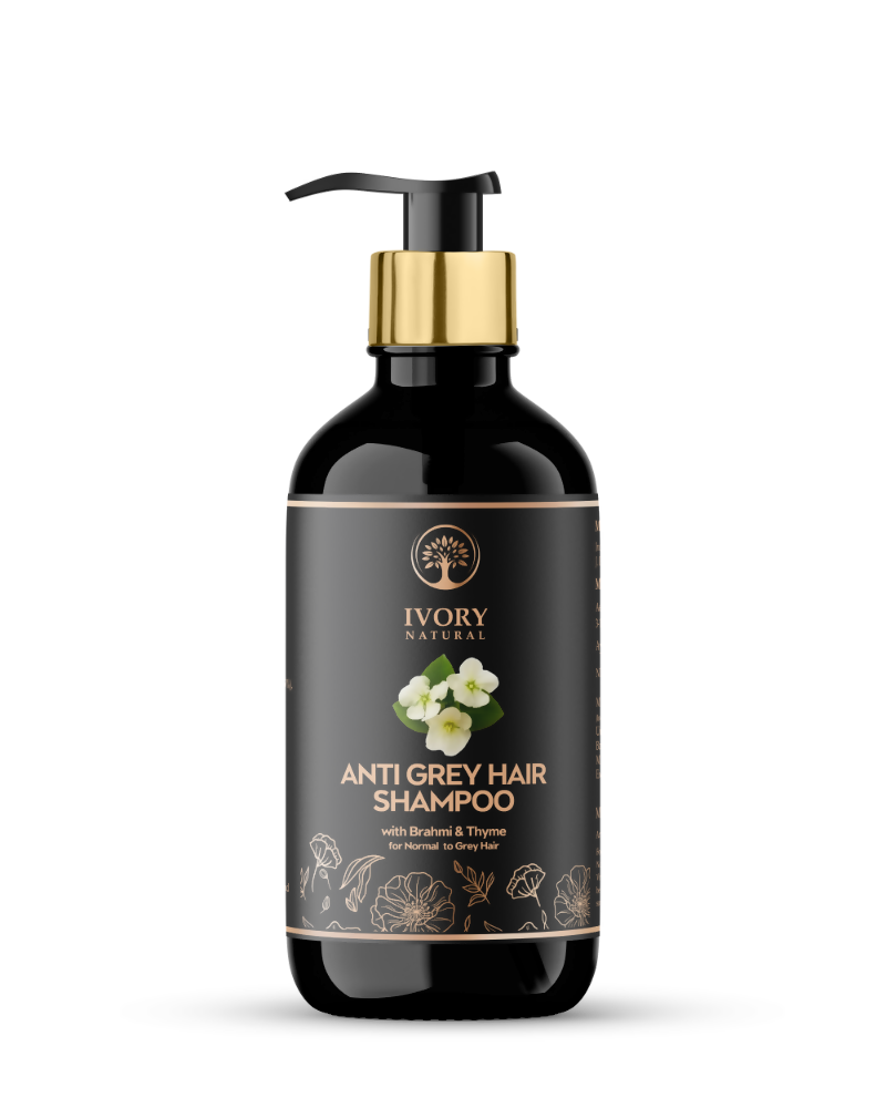 Ivory Natural Grey Hair Shampoo For Nature-Inspired Grey Coverage And Revitalization | Swadesiicart