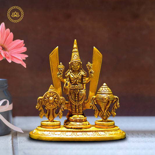 Brass Balaji with Shankchakra - Divine India Art