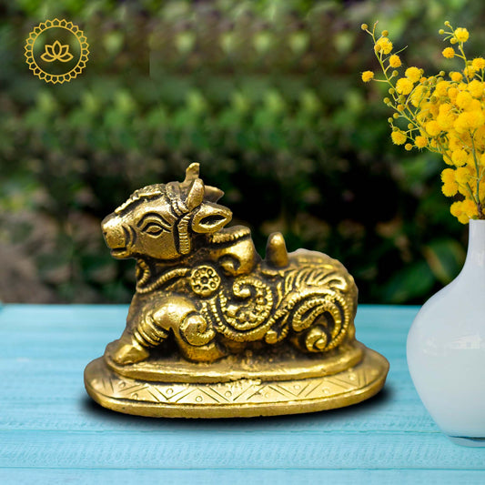 Brass Nandi Idol - Swadesiicart