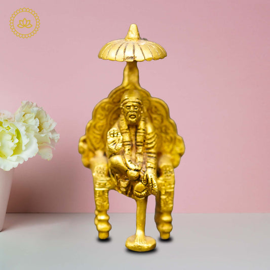 Brass Simhasan Sai Baba: A Divine Treasure for Your Homes - Divine India Art