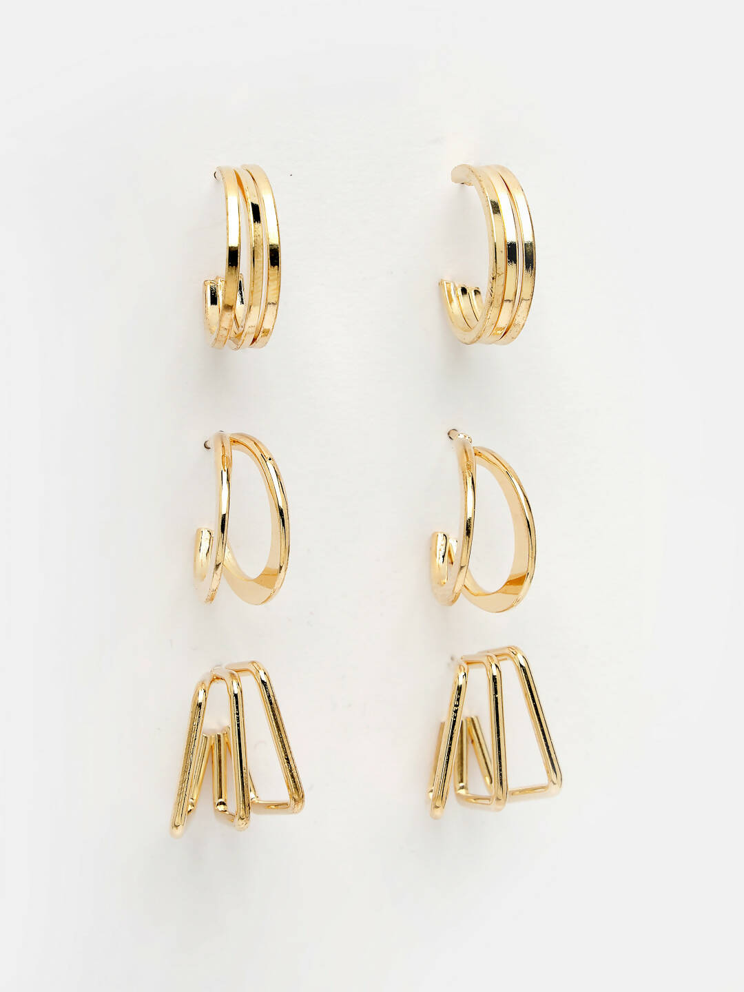 NVR Women Gold-Toned Circular Hoop Earrings | Swadesiicart
