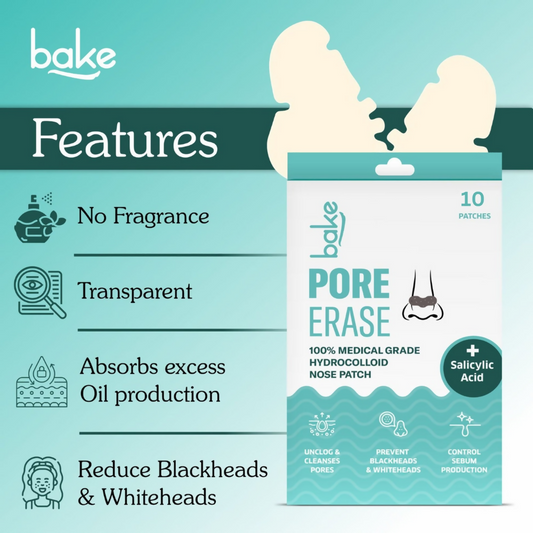 Bake 2% Salicylic Acid Pore Erase Nose Strips | Swadesiicart