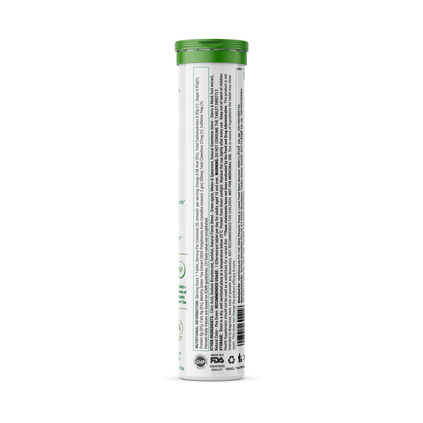 Wellbeing Nutrition Japanese Ceremonial Matcha Green Tea Effervescent Tablets | Swadesiicart