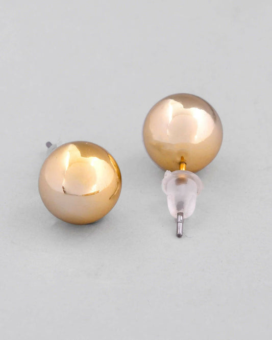 VOJ Gold-Polished Western Snake Hasli with Studs Earrings Set