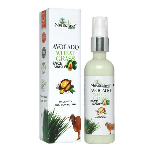 Neutralise Naturals Avocado Wheat Grass Face Wash | Swadesiicart
