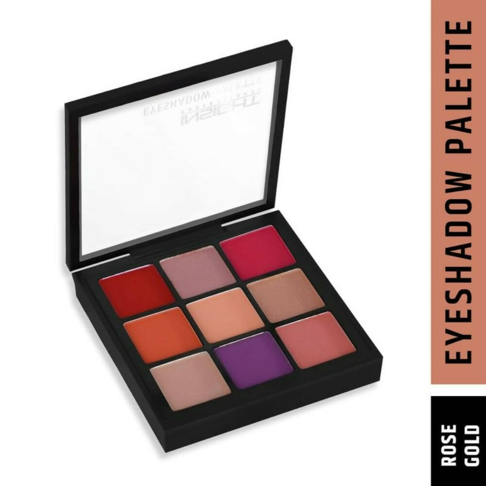 Insight Cosmetics 9 Color Eyeshadow Pallate - Rose Gold - Swadesiicart