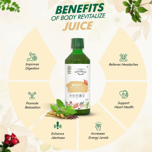 Farm Naturelle Body Revitalizer Juice - Ayurvedic Formula for Energy and Vitality | Swadesiicart