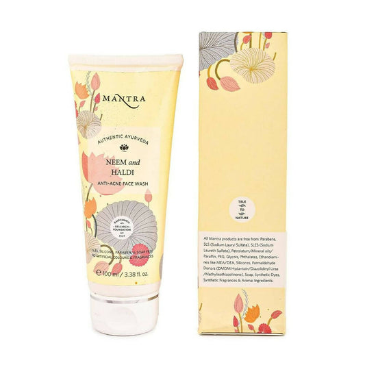 Mantra Herbal Neem and Haldi Anti-Acne Face Wash - Swadesiicart