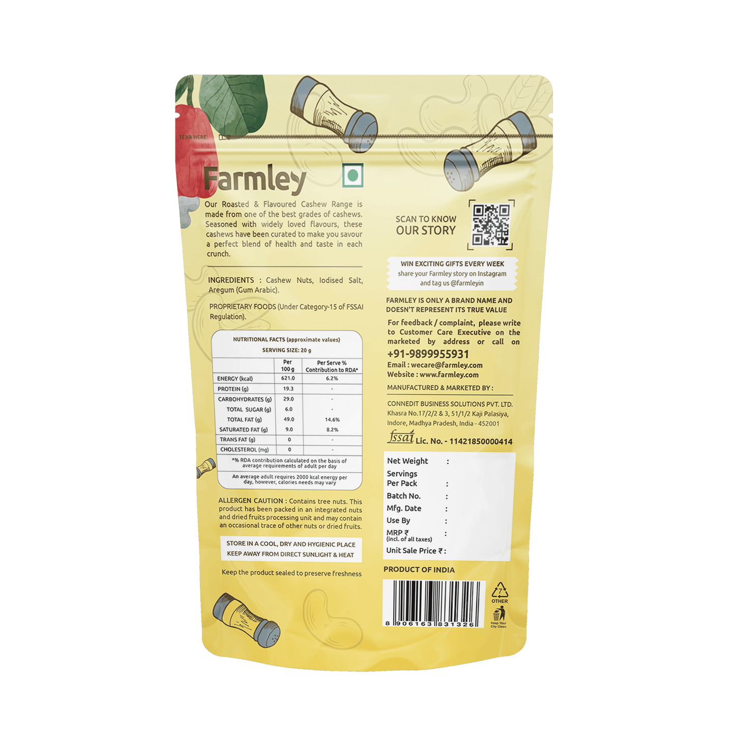 Farmley Roasted (160g) and Flavored Cashews (160g)