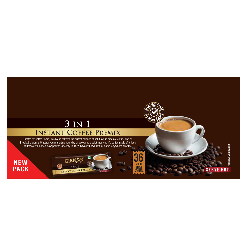 Girnar Instant Premix 3 In 1 Coffee | Swadesiicart