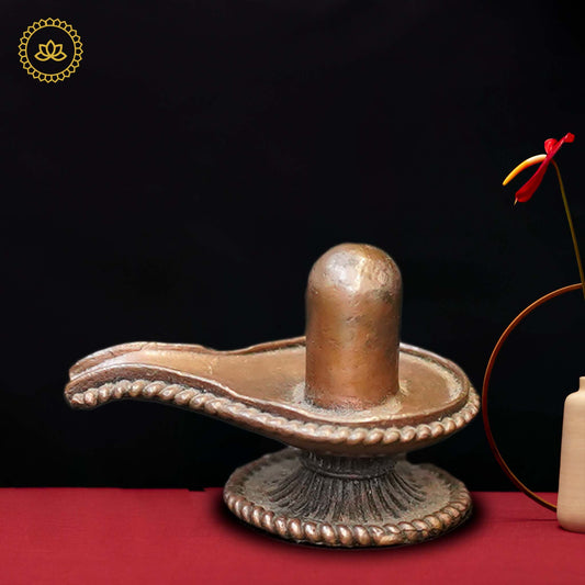 Copper Shiva Linga Idol - Divine India Art