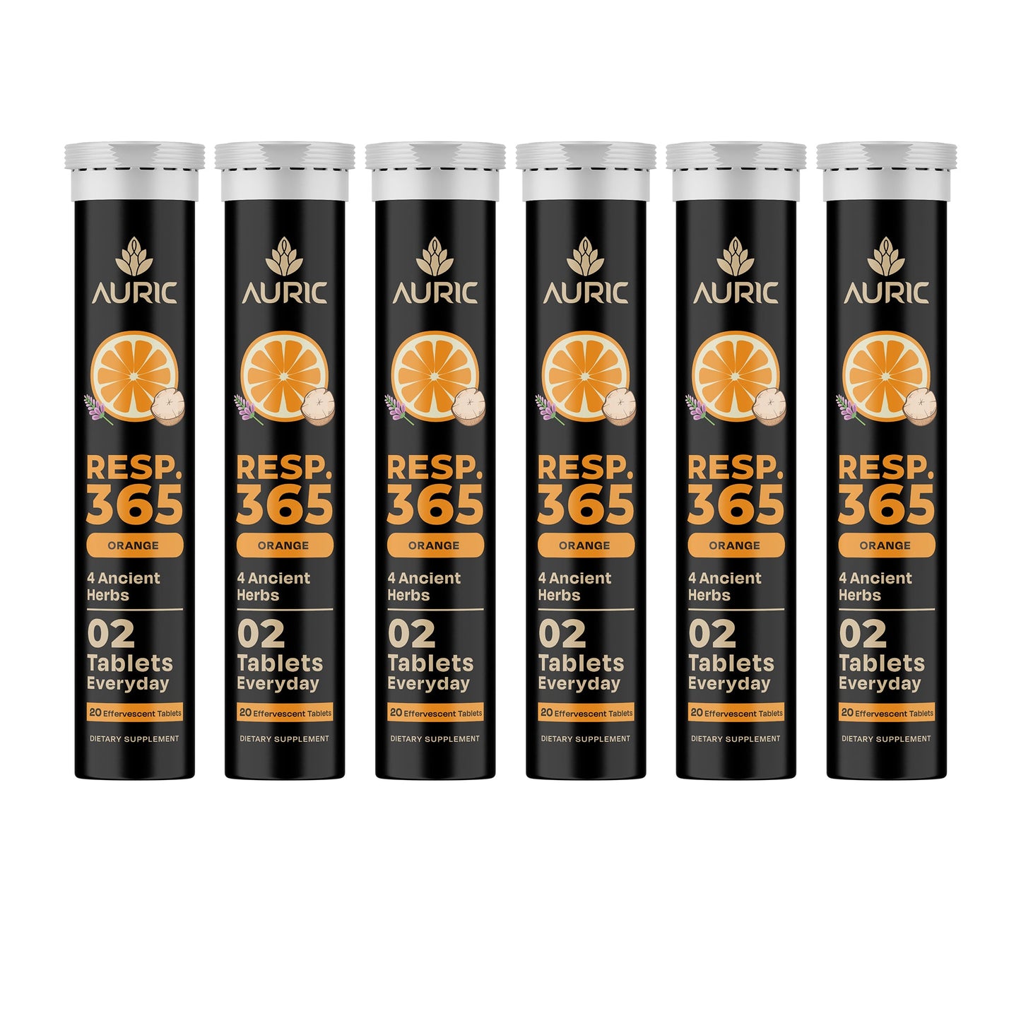 Auric Resp365 Tablets - Orange Flavour