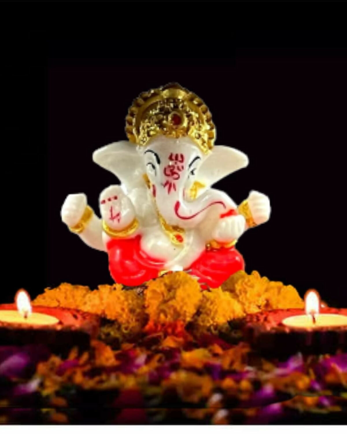 Expleasia, Exuberant & Luxury Decor Ganesha Idol With Wooden Temple - Swadesiicart