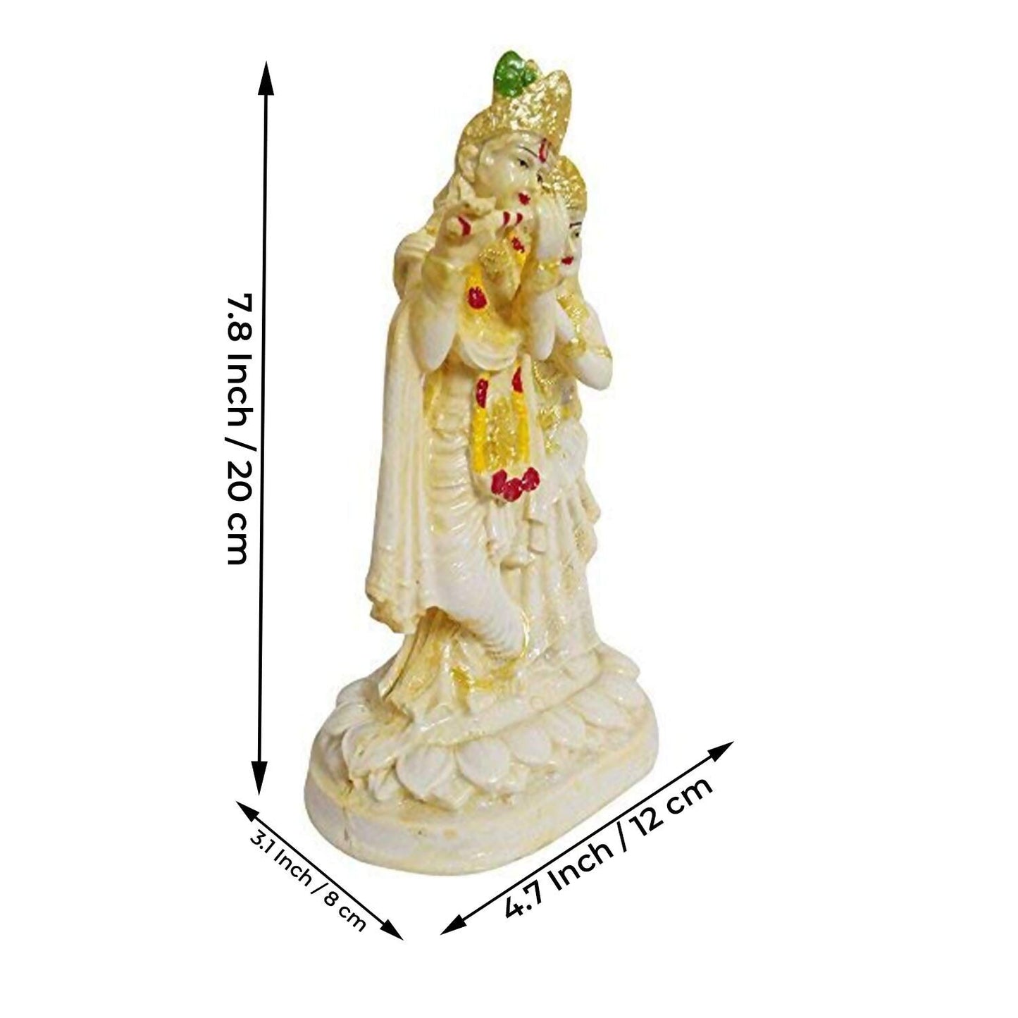 Fabzone Resin Lord Radha Krishna Statue - Swadesiicart
