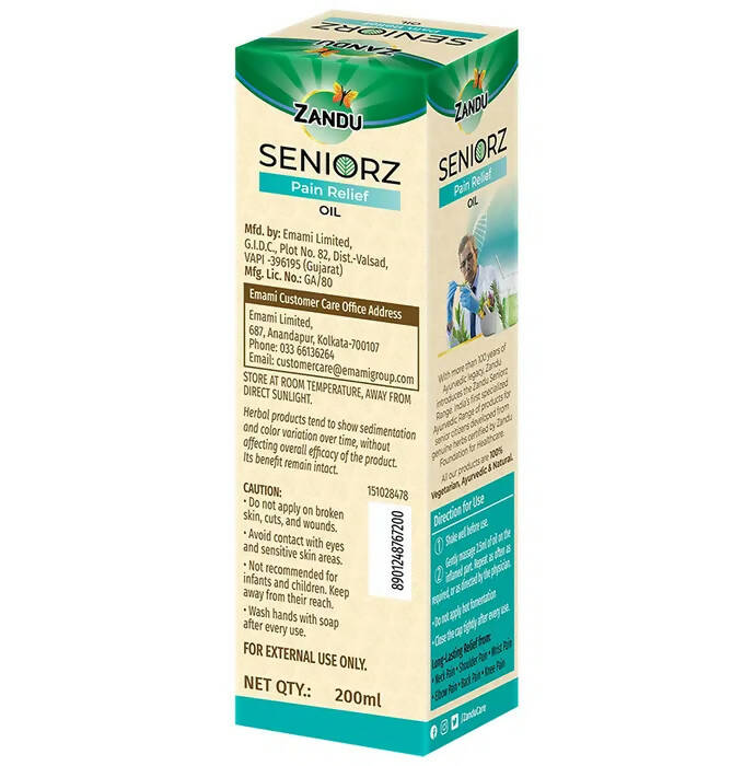 Zandu Seniorz Pain Relief Oil | Swadesiicart