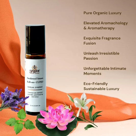 Yogez Awakened Senses Temple Roll-On- CUPID- Aromatherapy blend for romance - Swadesiicart