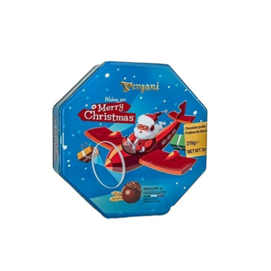 Ajfan Milk Chocolate Hazelnut Pralines in Flying Santa Gift Tin | Swadesiicart