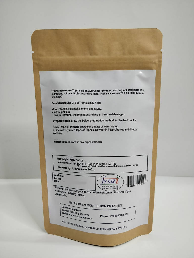 Hillgreen Natural Triphala Powder - Swadesiicart