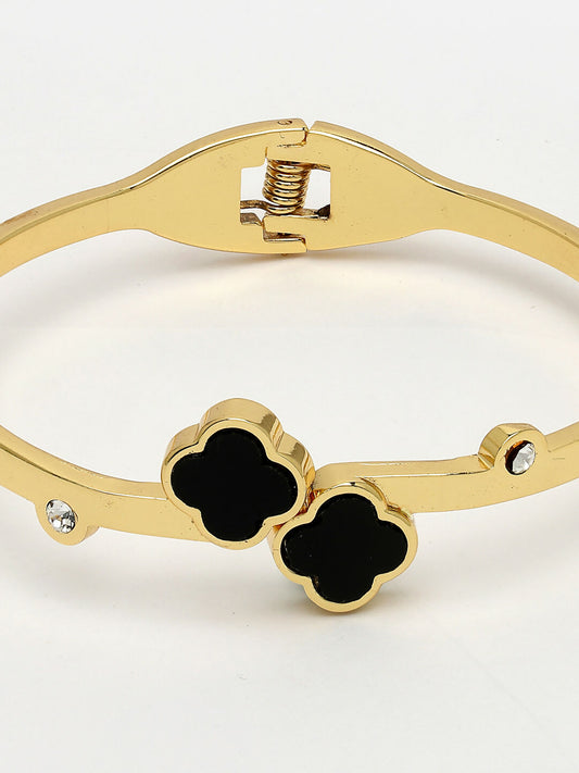 NVR Women's Gold-Polished Cuff Bracelet - Swadesiicart