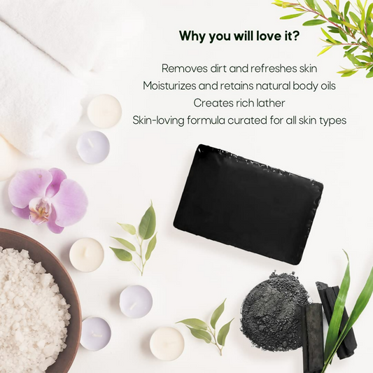 LA Organo Charcoal Handmade Soap - Swadesiicart