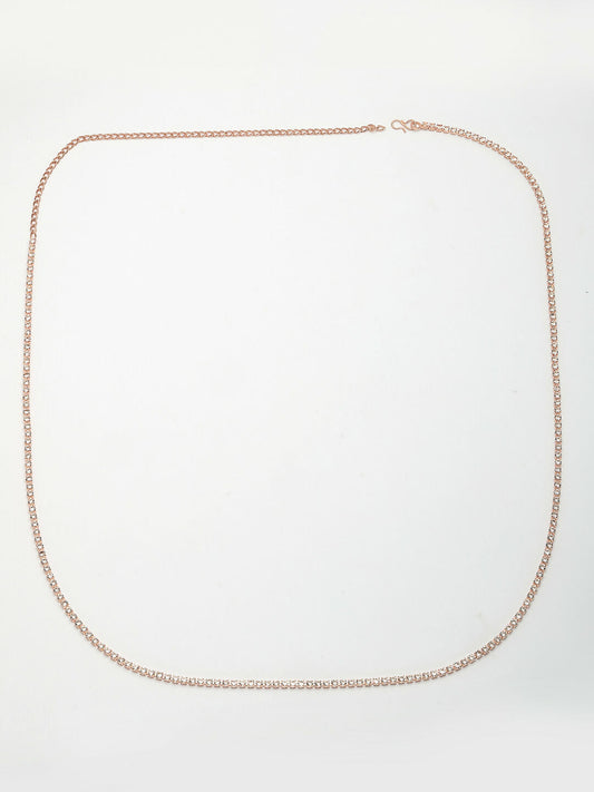 NVR Women's Rose Gold-Polished AD-Studded Kamarbandh Waist Chain | Swadesiicart