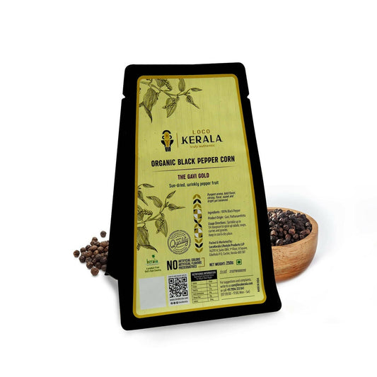 LocoKerala The Gavi Gold Organic Black Pepper Corn - LocoKerala