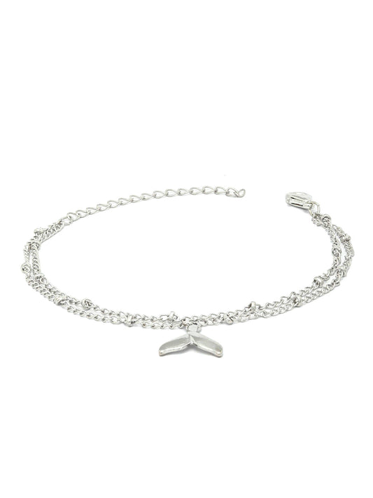 Priyaasi Women Silver Plated Fishtail Link Bracelet - Swadesiicart