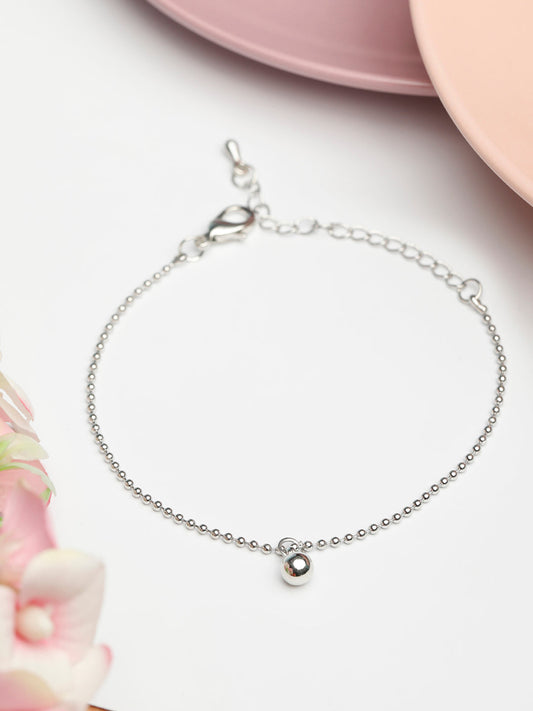 Priyaasi Women Contemporary Silver Plated Link Bracelet - Noz2Toz