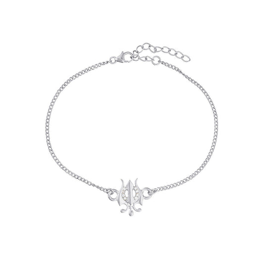 trueBrowns 925 Sterling Silver Precious Trishul Silver Bracelet Rakhi | Swadesiicart