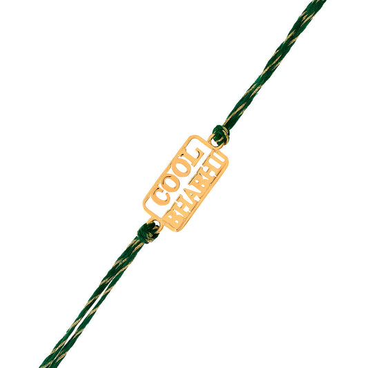 trueBrowns 925 Sterling Silver Cool Bhabhi Gold-Polished Gold Micron Plated Thread Rakhi | Swadesiicart