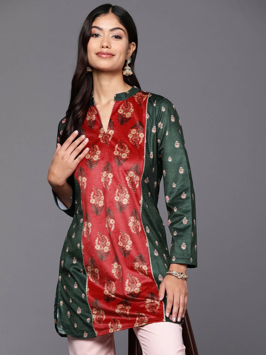 Ahalyaa Women's Traditional wear Tunic - Green | Swadesiicart