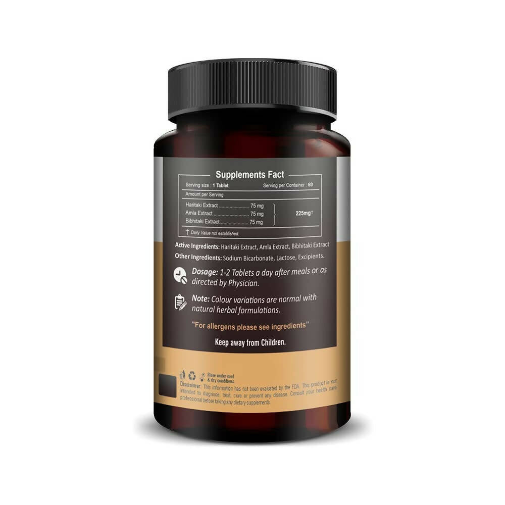 H&C Herbal Triphala Extract Quick Dissolving Tablets - Swadesiicart