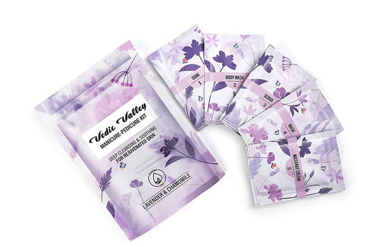 Vedic Valley Manicure and Pedicure Kit - Lavender and Chamomile - Swadesiicart